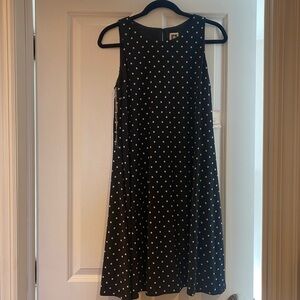 Black & White Summer Shift Dress - Polka Dots